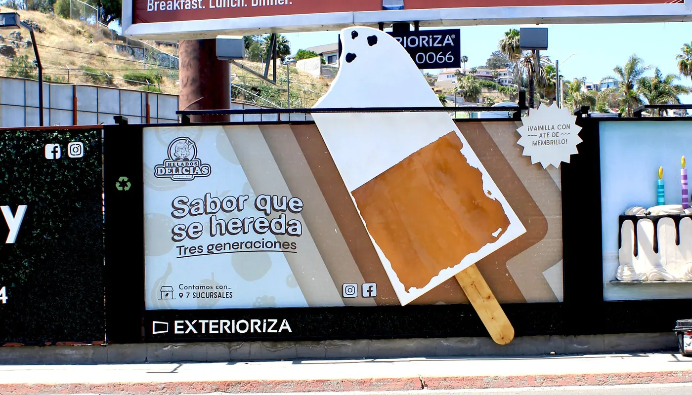 Helados Delicias: Paleta de hielo 3D mordida