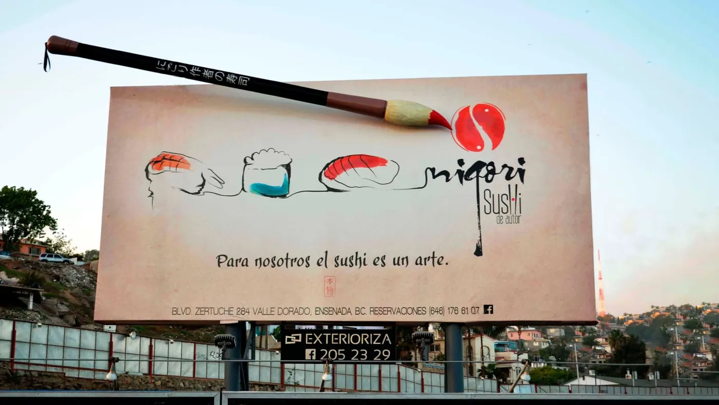 Espectacular de Nigori Sushi con arte 3D